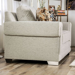 Emely Light Gray/Gold Loveseat - Ornate Home