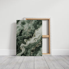 "Emerald Dreams" - Abstract Green Marble Art Print - Ornate Home