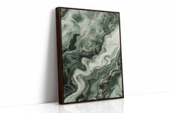 "Emerald Dreams" - Abstract Green Marble Art Print - Ornate Home