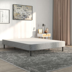 Emerge Gray Queen Upholstered Platform Foundation - Ornate Home