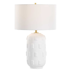 Emerie Textured White Table Lamp - Ornate Home