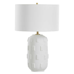 Emerie Textured White Table Lamp - Ornate Home