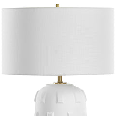 Emerie Textured White Table Lamp - Ornate Home