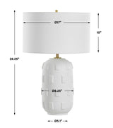 Emerie Textured White Table Lamp - Ornate Home