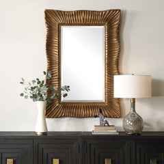 Emerson Antique Gold Scalloped Mirror - Ornate Home