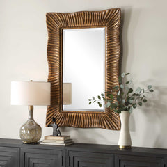 Emerson Antique Gold Scalloped Mirror - Ornate Home