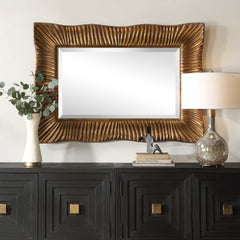 Emerson Antique Gold Scalloped Mirror - Ornate Home