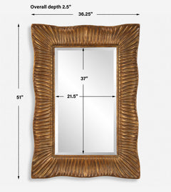 Emerson Antique Gold Scalloped Mirror - Ornate Home