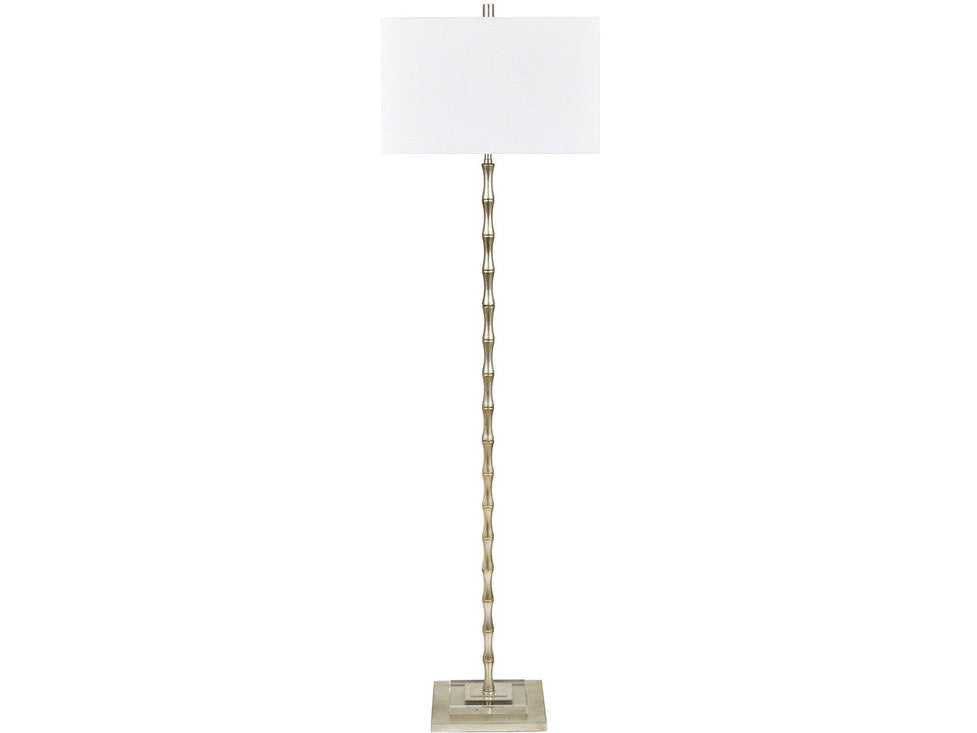 Emerson Champagne Cast Spindle Floor Lamp - Ornate Home