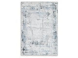 Emertonly Blue/White/Gray Washable Large Rug - Ornate Home