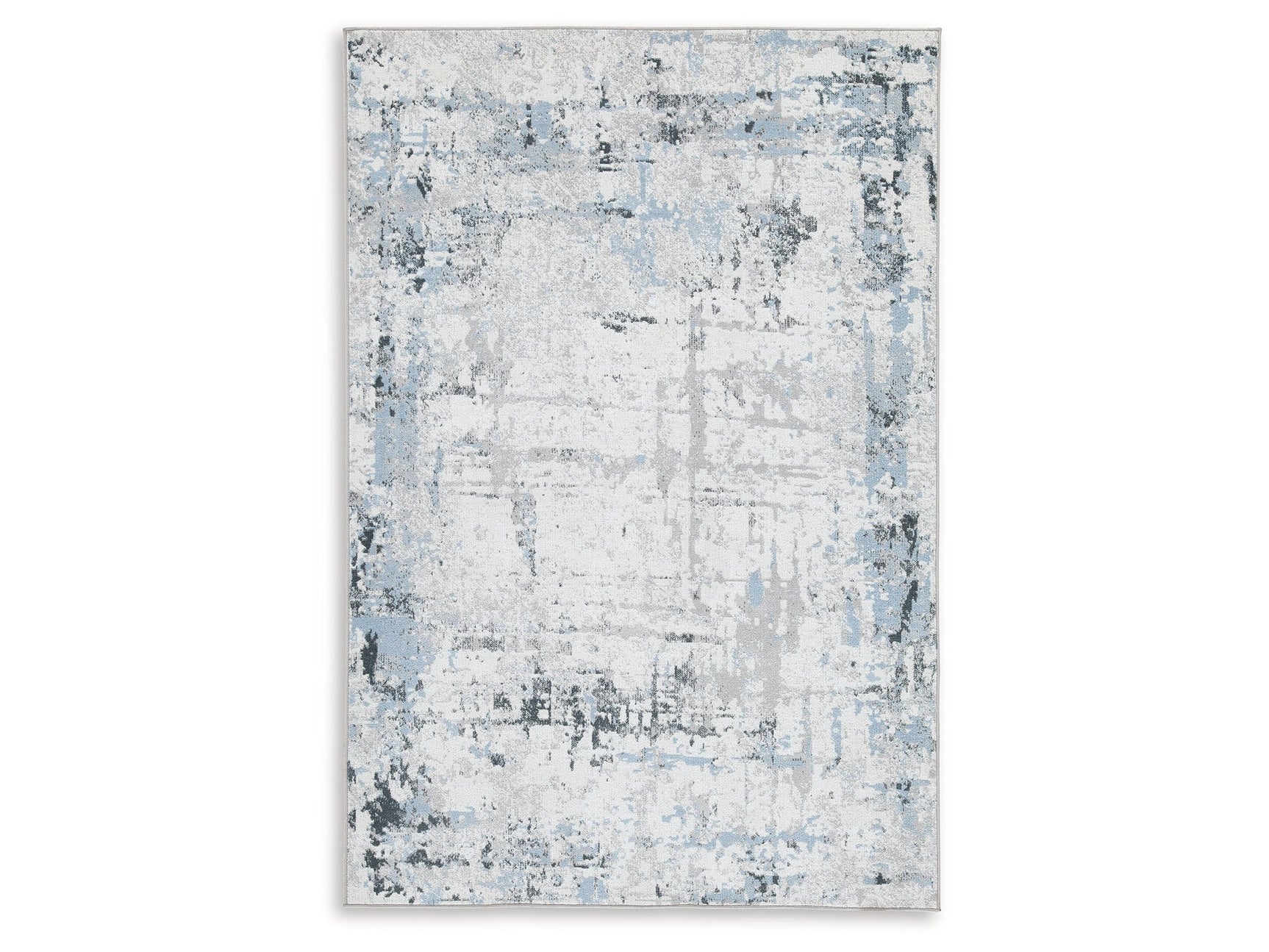 Emertonly Blue/White/Gray Washable Medium Rug - Ornate Home