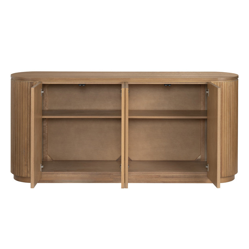Emery Brown Four-Door Sideboard - Ornate Home