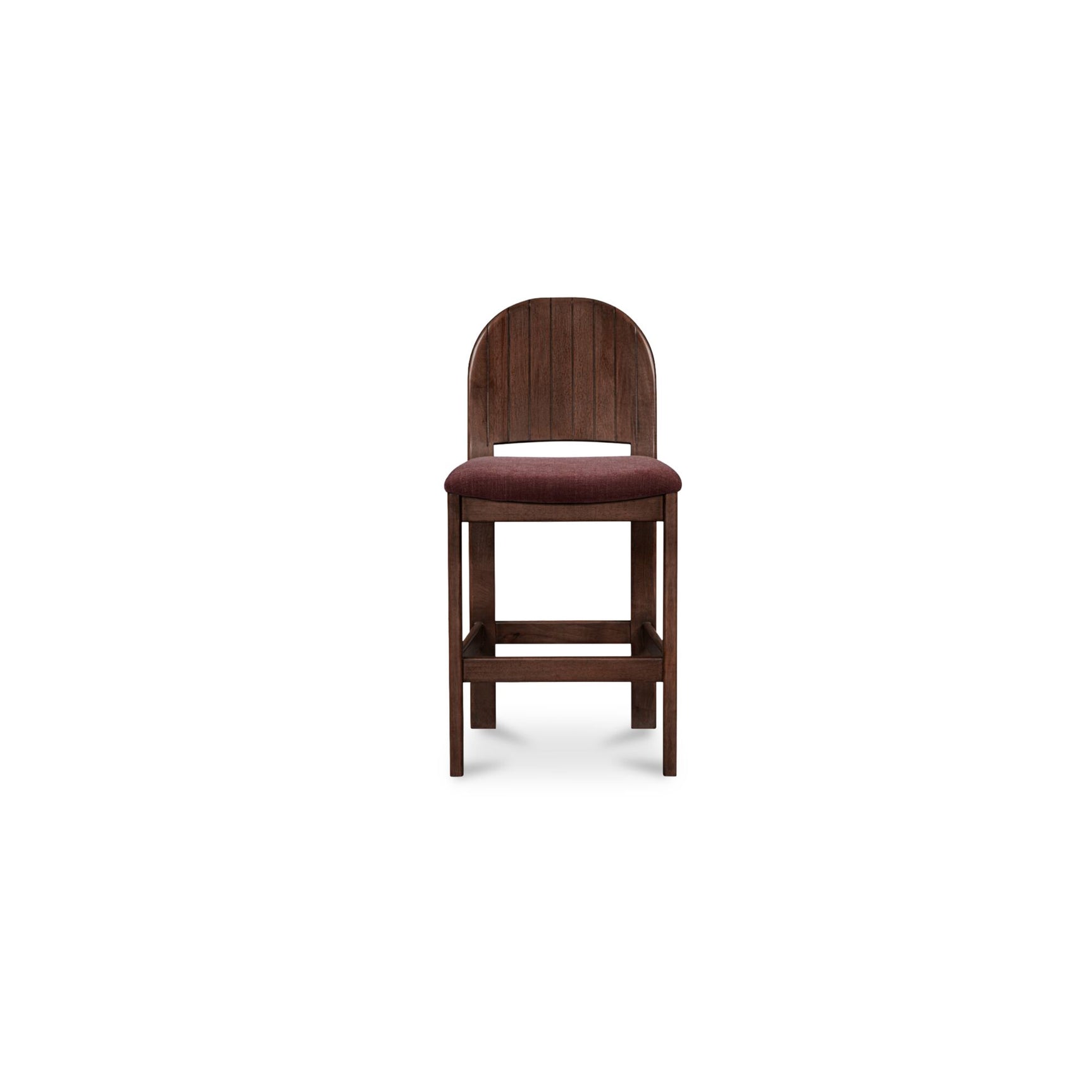 Emil Berry/Natural Walnut Counter Stool - Ornate Home