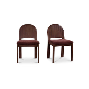 Emil Berry/Natural Walnut Dining Chair (Set of 2) - Ornate Home