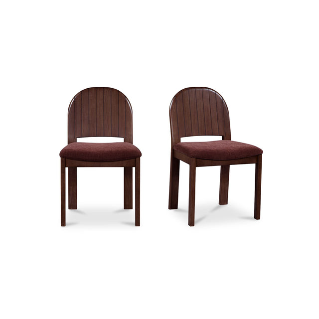 Emil Berry/Natural Walnut Dining Chair (Set of 2) - Ornate Home