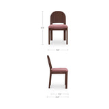 Emil Berry/Natural Walnut Dining Chair (Set of 2) - Ornate Home