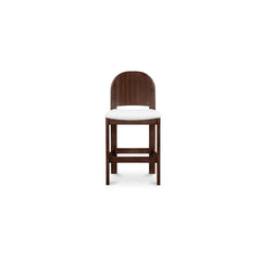 Emil Cream/Natural Walnut Counter Stool - Ornate Home