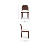 Emil Cream/Natural Walnut Dining Chair (Set of 2) - Ornate Home