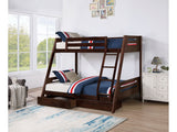 Emilee Espresso Twin/Full Bunk Bed - Ornate Home