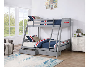 Emilee Gray Twin/Full Bunk Bed - Ornate Home