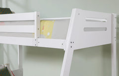 Emilee White Twin/Full Bunk Bed - Ornate Home