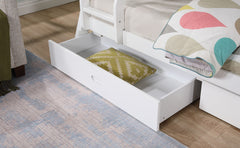 Emilee White Twin/Full Bunk Bed - Ornate Home