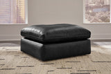 Emilia Black 3-Piece Sectional and 2 Ottomans - Ornate Home