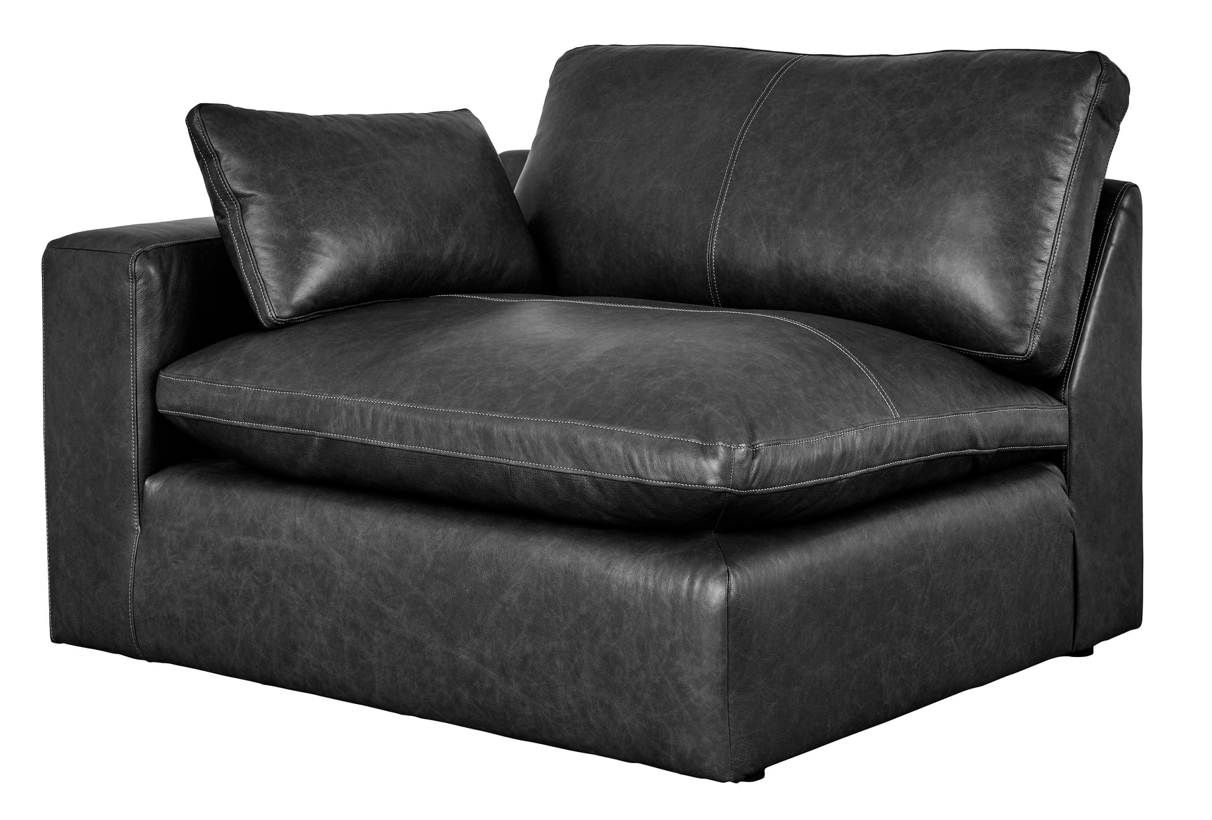 Emilia Black Leather Modular Sectional Units / Create your own Style (Online Special Price) - Ornate Home