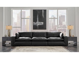 Emilia Black Leather Modular Sectional Units (Online Special Price) - Ornate Home