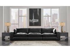 Emilia Black Leather Modular Sectional Units - Ornate Home