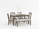 Emilia Brown 6-Piece Pack Dining Set - Ornate Home