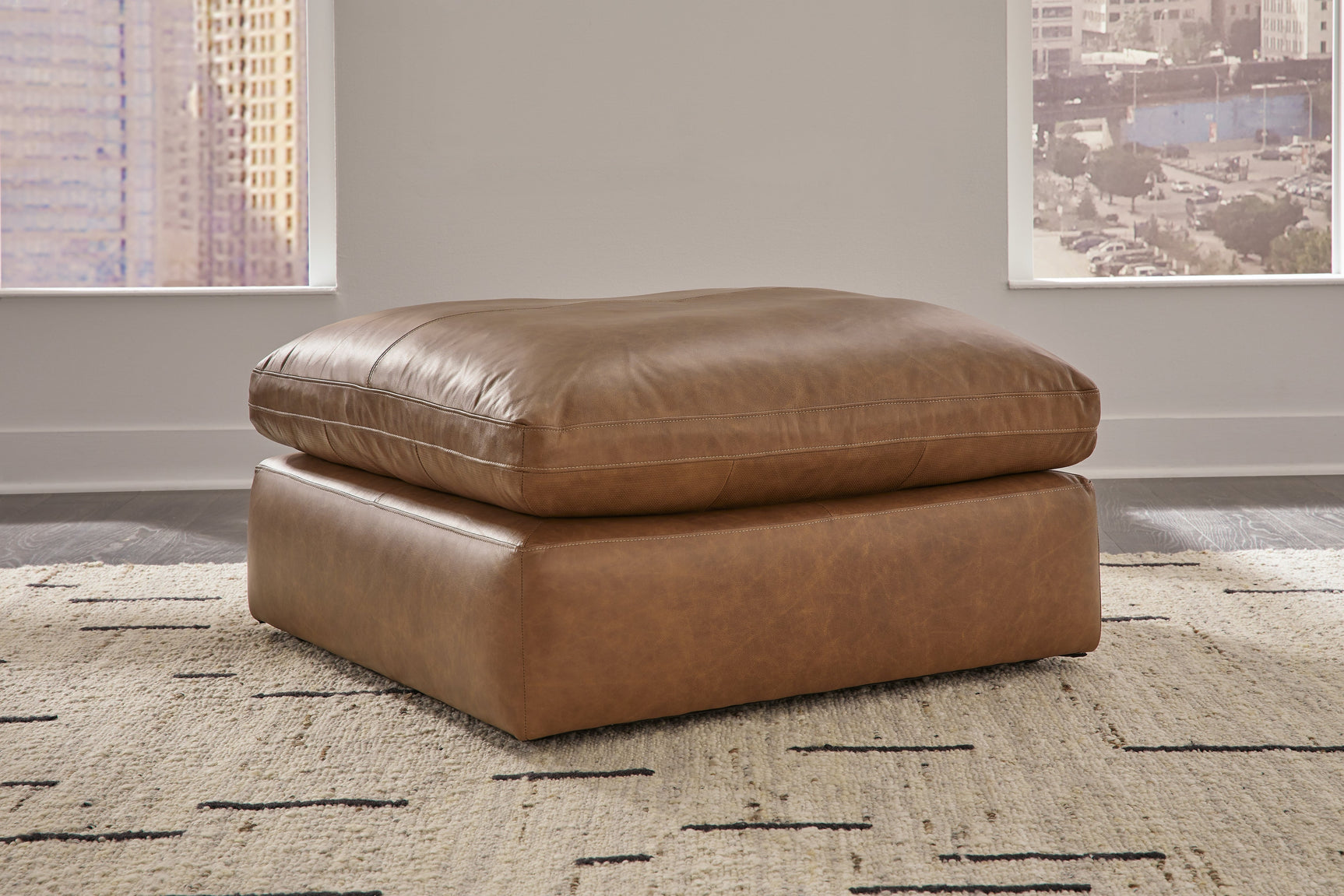 Emilia Caramel 3-Piece Sectional and 2 Ottomans (Online Special Price) - Ornate Home
