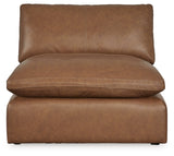 Emilia Caramel 3-Piece Sectional and 2 Ottomans - Ornate Home