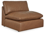 Emilia Caramel 3-Piece Sectional and 2 Ottomans - Ornate Home