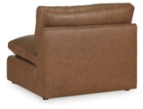 Emilia Caramel 3-Piece Sectional and 2 Ottomans - Ornate Home
