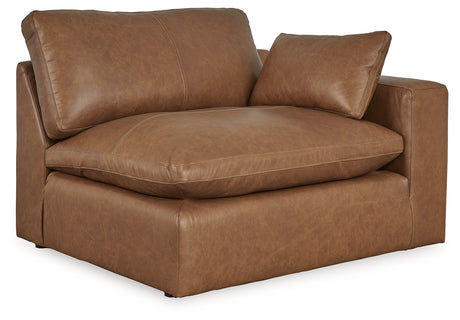 Emilia Caramel 3-Piece Sectional and 2 Ottomans - Ornate Home