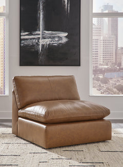 Emilia Caramel 3-Piece Sectional and 2 Ottomans - Ornate Home