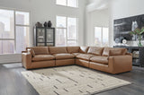 Emilia Caramel 5-Piece Sectional and Ottoman (Online Special Price) - Ornate Home