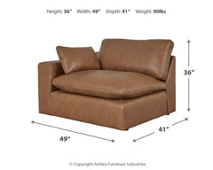 Emilia Caramel 5-Piece Sectional and Ottoman - Ornate Home