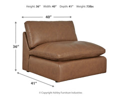 Emilia Caramel 5-Piece Sectional and Ottoman - Ornate Home