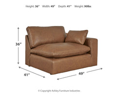 Emilia Caramel 5-Piece Sectional and Ottoman - Ornate Home