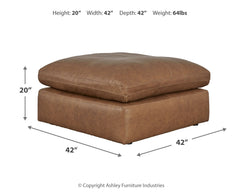 Emilia Caramel 5-Piece Sectional and Ottoman - Ornate Home