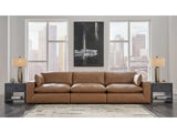 Emilia Caramel Leather 3pc Modular Sectional Sofa (Online Special Price) - Ornate Home