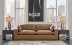 Emilia Caramel Leather 5pc Modular Sectional Living Room Set - Ornate Home