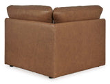 Emilia Caramel Leather 5pc Modular Sectional and Ottoman (Online Special Price) - Ornate Home