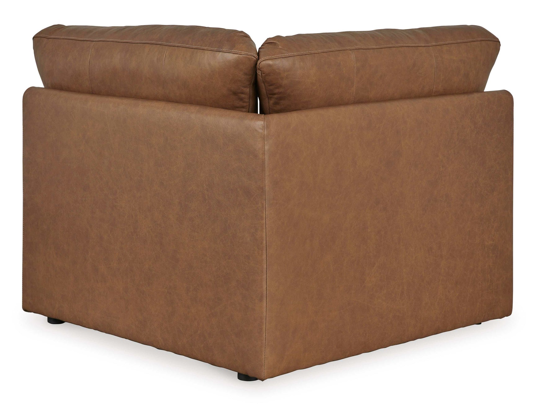Emilia Caramel Leather 5pc Modular Sectional and Ottoman (Online Special Price) - Ornate Home