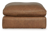 Emilia Caramel Leather 5pc Modular Sectional and Ottoman (Online Special Price) - Ornate Home