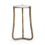 Emilia Snow Fall 11" Round End Table