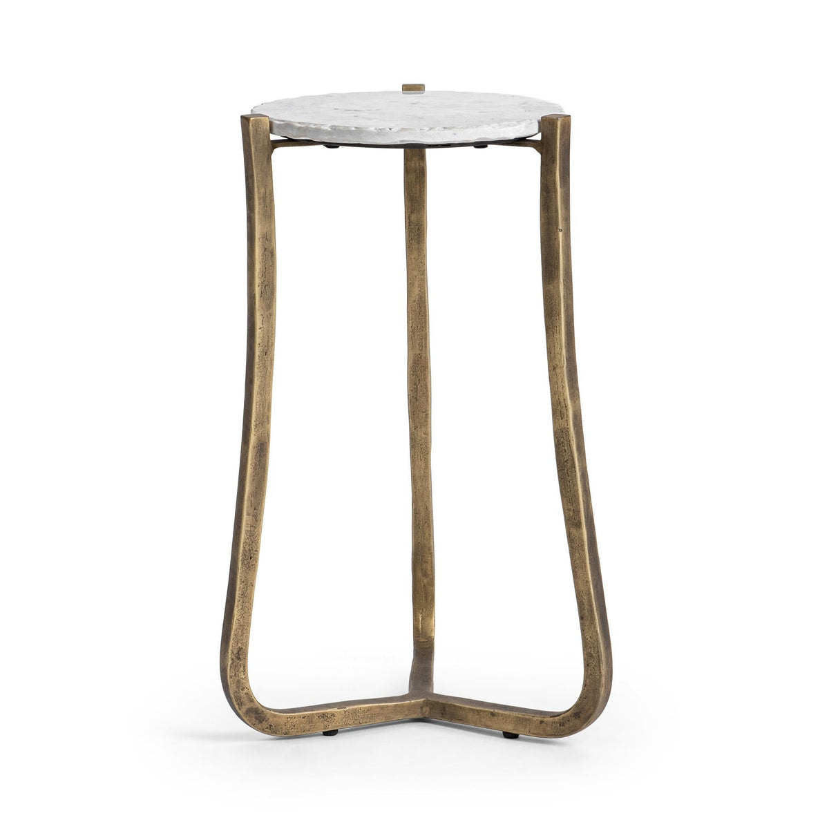 Emilia Snow Fall 11" Round End Table