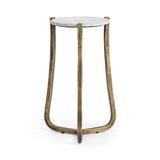 Emilia Snow Fall 11" Round End Table